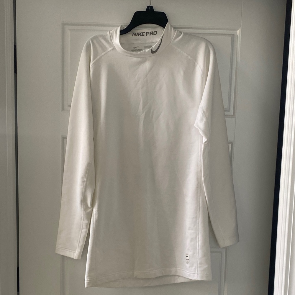 Nike Pro White Athletic compression Top